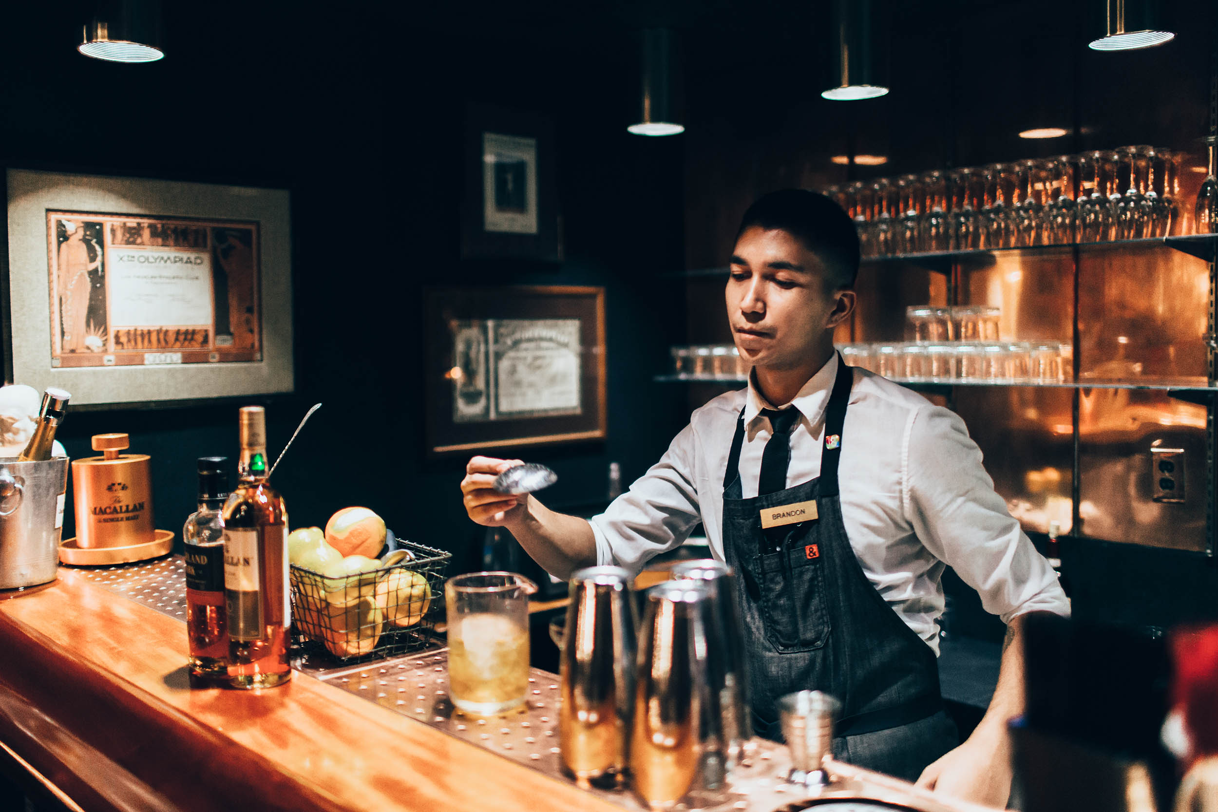 Los Angeles Athletic Club Invention bar bartender risking cocktails